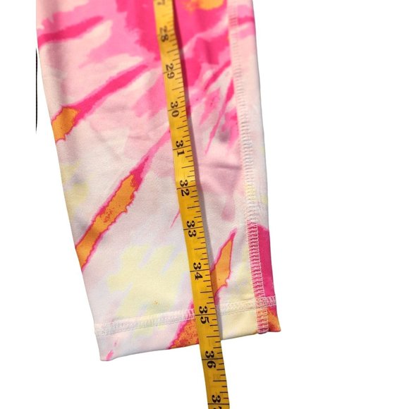 Cabana By Crown & Ivy Leggings With Swirl Colors Of Pink, Yellow, Orange & White - Picture 8 of 13
